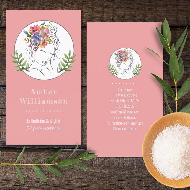 Moderner Stylist Wellness-Center des Östhetik Eleg Visitenkarte (Von Creator hochgeladen)