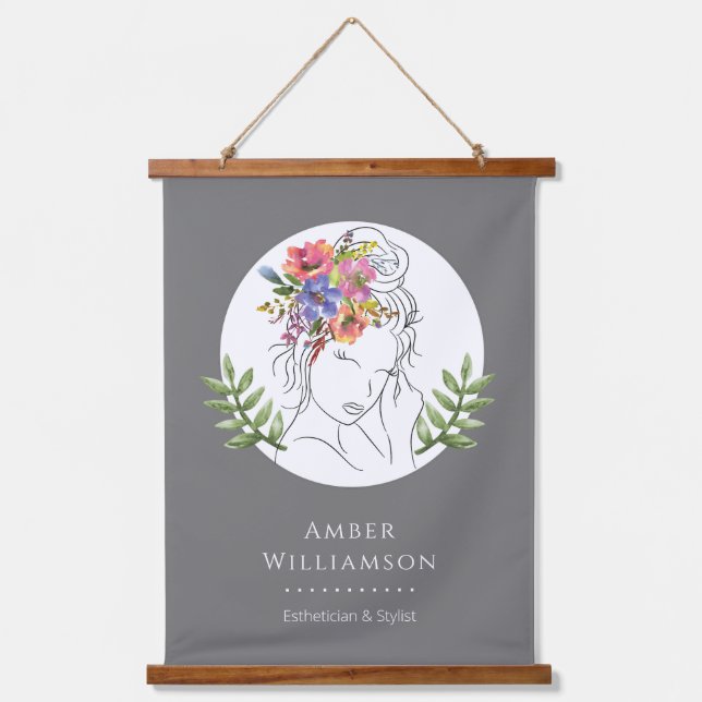 Moderner Stylist Wellness-Center des Östhetik Eleg Wandteppich Mit Holzrahmen (Vorderseite)