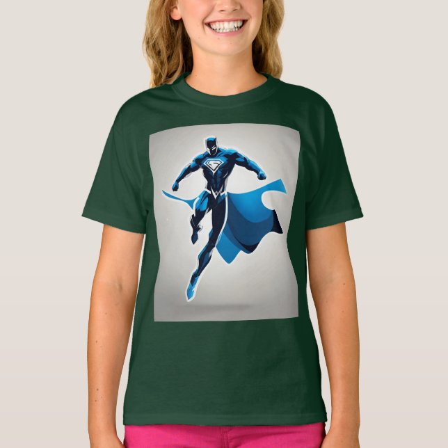 Moderner Superhero-Logo-T - Shirt (Vorderseite)