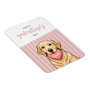 Moderner süßer Hund mit Herz Frohen Galentine-Tag Magnet