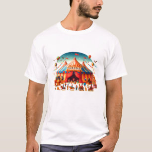 Moderner süßer Zirkus-Karneval 1. Geburtstag T-Shirt