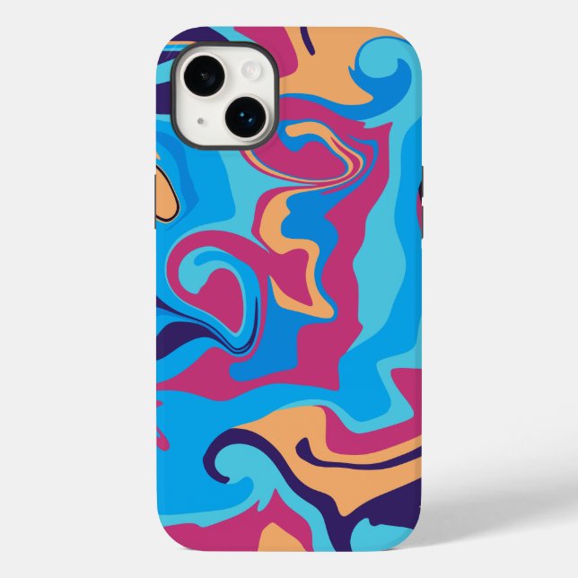 Moderner Swirl Case-Mate iPhone Hülle (Rückseite)