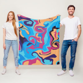 Moderner Swirl Fleecedecke