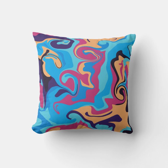 Moderner Swirl Kissen (Vorderseite)