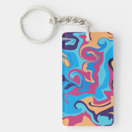 Moderner Swirl Schlüsselanhänger