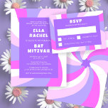 Moderner Swirl Star von David Custom Bar Bat Mitzv RSVP Karte<br><div class="desc">Perfekte RSVP Karte für eine Fledermausmitzvah, Bar mitzvah oder andere jüdische Feier! Handgemachte Kunst für Sie. Vollständig anpassbar! Klicken Sie auf "Personalisieren" oben, um den Text zu bearbeiten. Klicken Sie auf "Bearbeiten mit dem Design-Tool", um die Schriftart, Farben und Platzierungen anzupassen und das Design auf der Rückseite zu löschen, wenn...</div>