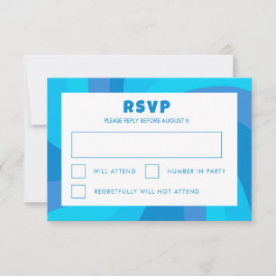 Moderner Swirl Star von David Custom Bar Bat Mitzv RSVP Karte