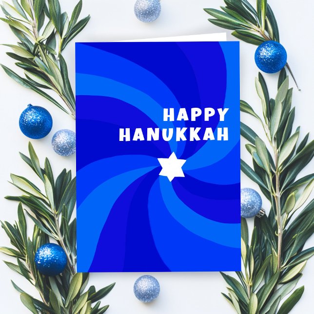 Moderner Swirl Star von David HAPPY HANUKKAH HOLID Karte (Modern Swirl Star of David HAPPY HANUKKAH HOLIDAY Card
)