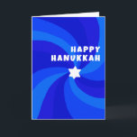 Moderner Swirl Star von David HAPPY HANUKKAH HOLID Karte<br><div class="desc">Eine perfekte Karte für ein jüdisches Fest! Handgemachte Kunst für Sie. Vollständig anpassbar! Klicken Sie auf "Personalisieren" oben, um den Text zu bearbeiten. Klicken Sie auf "Bearbeiten mit dem Designwerkzeug", um die Schriftart, Farben und Einstellungen anzupassen. Design ist auch als digitaler Download verfügbar, um sofort zu senden und auf der...</div>