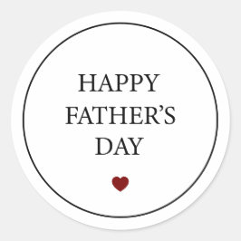 Moderner Tag der glücklichen Väter des Minimalisti Runder Aufkleber