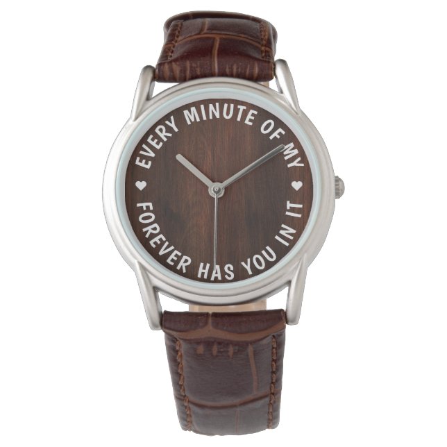 Moderner Tag der Personalisierten Vater-Grabmäler Armbanduhr (Vorderseite)