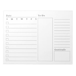 Moderner täglicher Zeitplanplaner To-Do-Liste und  Notizblock