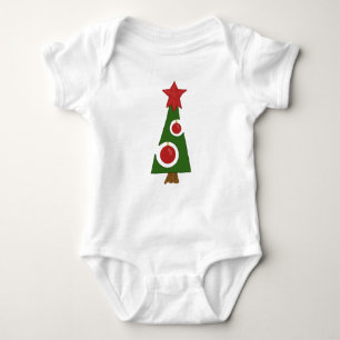 Moderner Tannenbaum Baby Strampler
