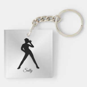 Moderner Tanz mit Namen Schlüsselanhänger