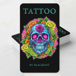 Moderner Tätowierer Tattoo-Studio Tätowierer Desig Visitenkarte