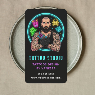 Moderner Tattoo-Künstler-Tattoo-Shop-Professional- Visitenkarte