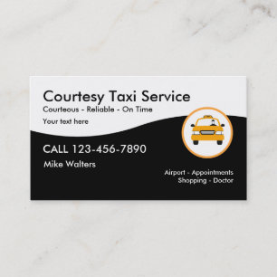Moderner Taxi-Service Visitenkarte