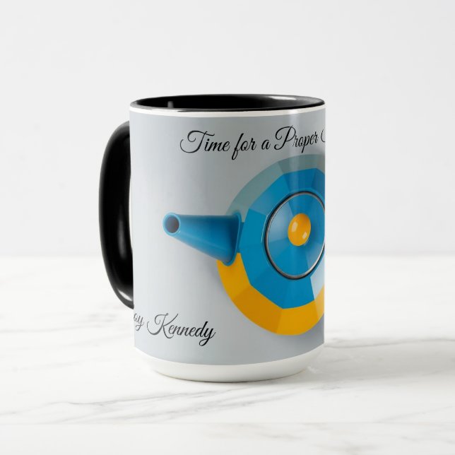 Moderner Teeritual - Richtige Sitzordnung Tasse (Vorderseite Links)