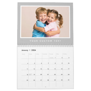 Moderner Text für benutzerdefiniertes Foto der 202 Kalender