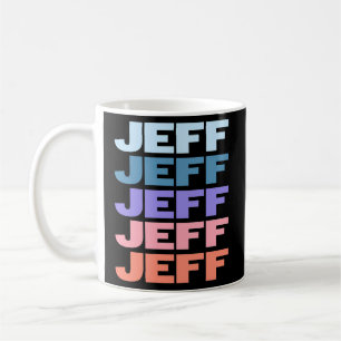 Moderner Text Jeff Kaffeetasse