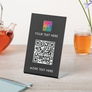 Moderner Text-QR-Code für Business-Logos Bester Sc Sockelschild