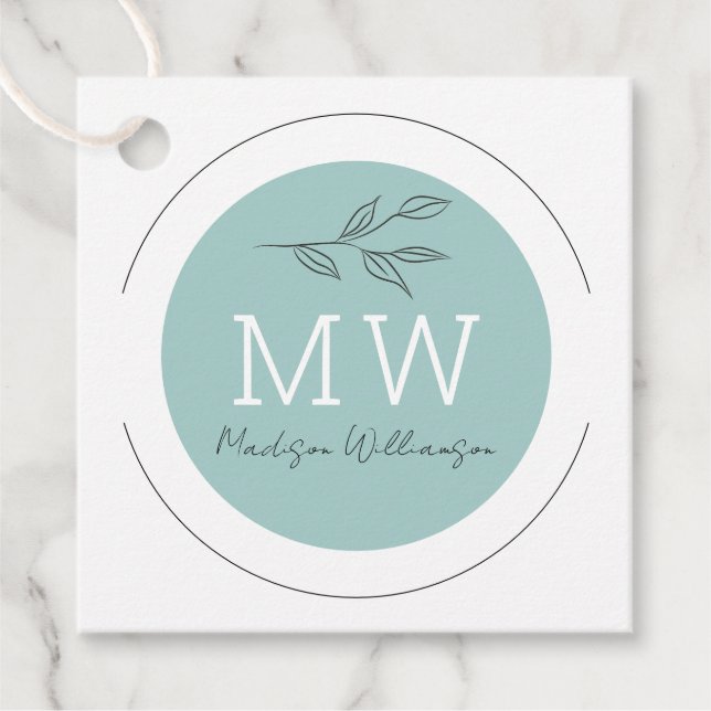 Moderner Therapeut Stylist Wellness-Center Minimal Geschenkanhänger (Vorderseite)