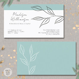 Moderner Therapeut Stylist Wellness-Center Minimal Visitenkarte