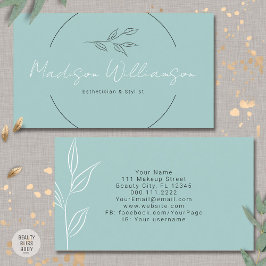 Moderner Therapeut Stylist Wellness-Center Minimal Visitenkarte