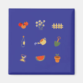 Moderner tiefer blauer Gartenmagnet Magnet