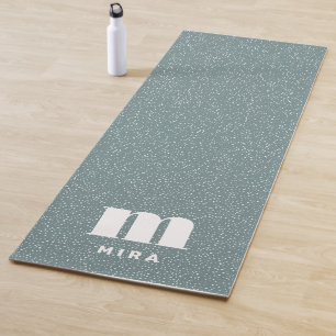 Moderner Tierdruck aquamarin personalisiert Yogamatte