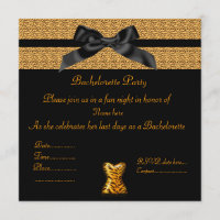 MODERNER TIERDRUCK MIT BOW BACHELORETTE INVITE