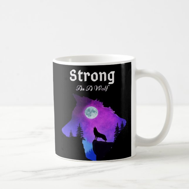 Moderner Tierwolf Kaffeetasse (Rechts)