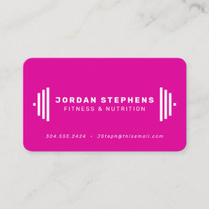Moderner Trainer Fitness Trainer heller Magenta pi Visitenkarte