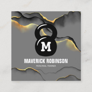Moderner Trainer für Berufliche Fitness Quadratische Visitenkarte