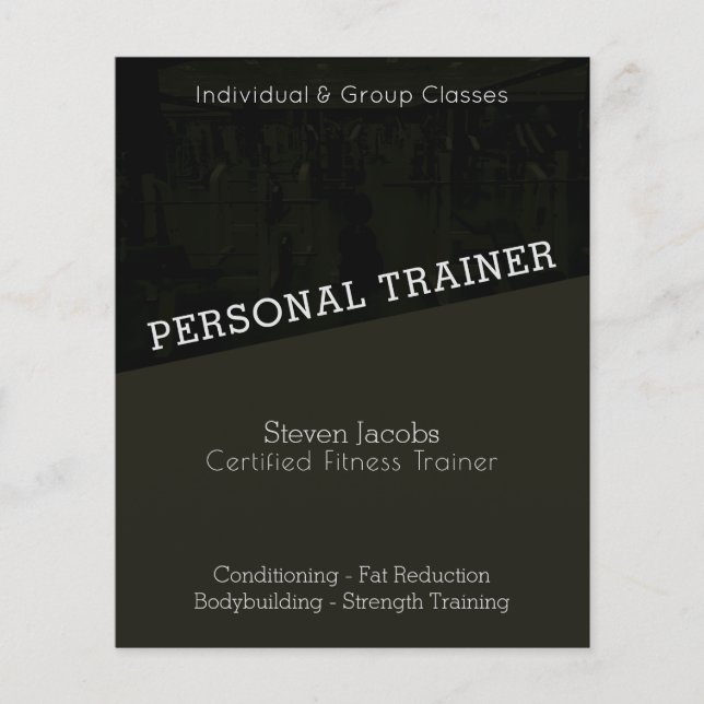 Moderner Trainer im dunklen Schatten Flyer (Vorne)