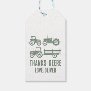 Moderner Traktor Geburtstagsfeier Geschenk Geschenkanhänger