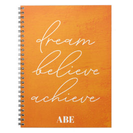 Moderner Traum glauben Inspiration Monogramm Notizblock