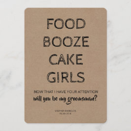 Moderner TRAUZEUGE/TRAUZEUGE Vorschlag Funny Einladung