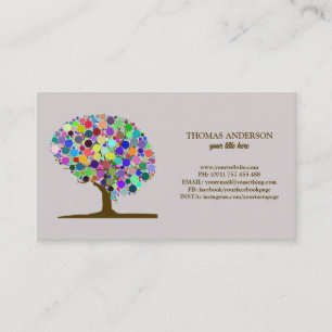 Moderner Tree of Life Wellness Life Coach Visitenkarte