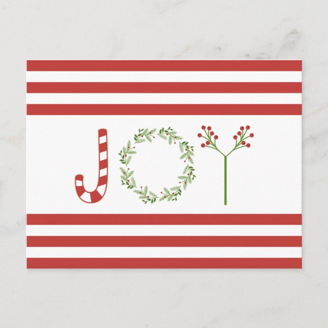 Moderner Trend Weihnachtsfest Postkarte (Vorderseite)