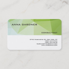 Moderner Trend Weißer Grüner Streifen Kreativ Visitenkarte