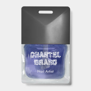 Moderner, trendiger, blauer Nagellack, Schönheitss Ausweis