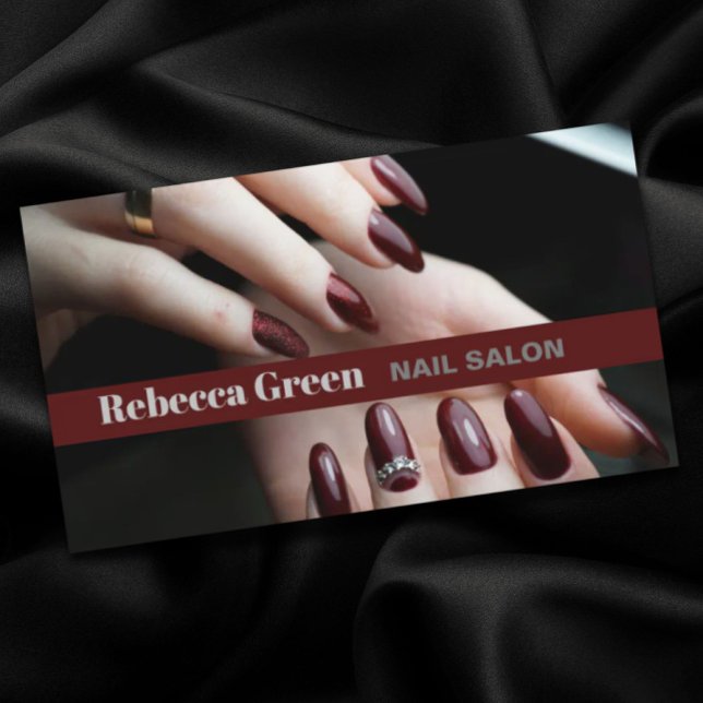 Moderner, trendiger Maniküre Nail Artist Nail Salo Visitenkarte (Modern Trendy Manicurist Nail Artist Nail Salon Business Card)