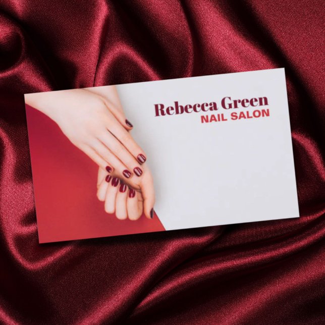 Moderner, trendiger Maniküre Nail Artist Nail Salo Visitenkarte (Modern Trendy Manicurist Nail Artist Nail Salon Business Card)