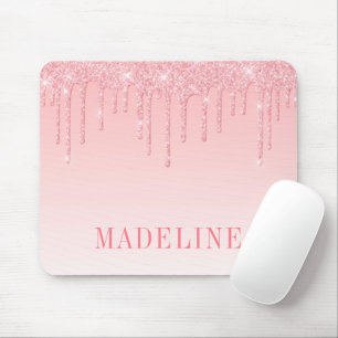 Moderner, trendiger, rosafarbener Glitzer Mousepad
