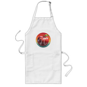 Moderner Trendiger Vintage Pi-Tag Apfel Frucht Lange Schürze