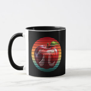 Moderner Trendiger Vintage Pi-Tag Apfel Frucht Tasse