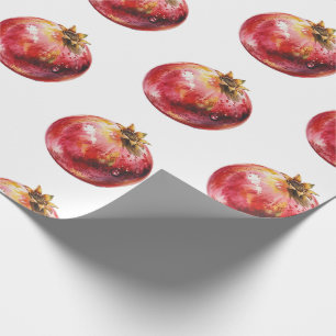 Moderner trendiger Wasserfarbe-Frucht Granatapfel Geschenkpapier