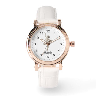 Moderner trendy Ballerina Balletanz Personalisiert Armbanduhr