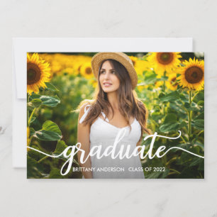 Moderner Trendy Calligraphy Foto Abschluss  Ankündigung